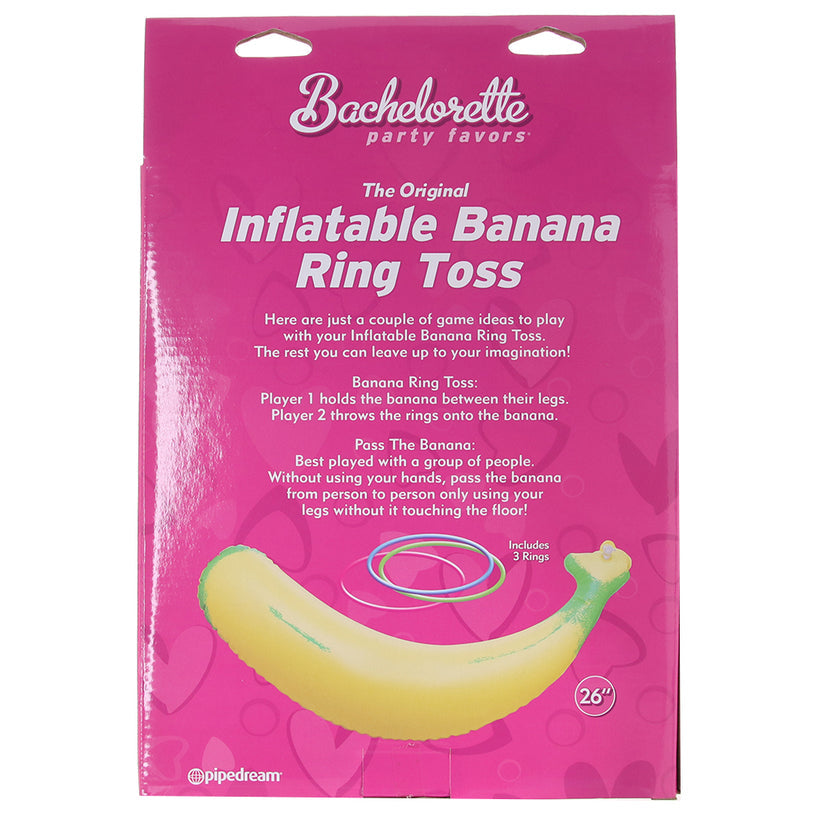 Make your bachelorette party unforgettable with the Bachelorette Bride Party Favors Inflatable Banana Ring Toss!