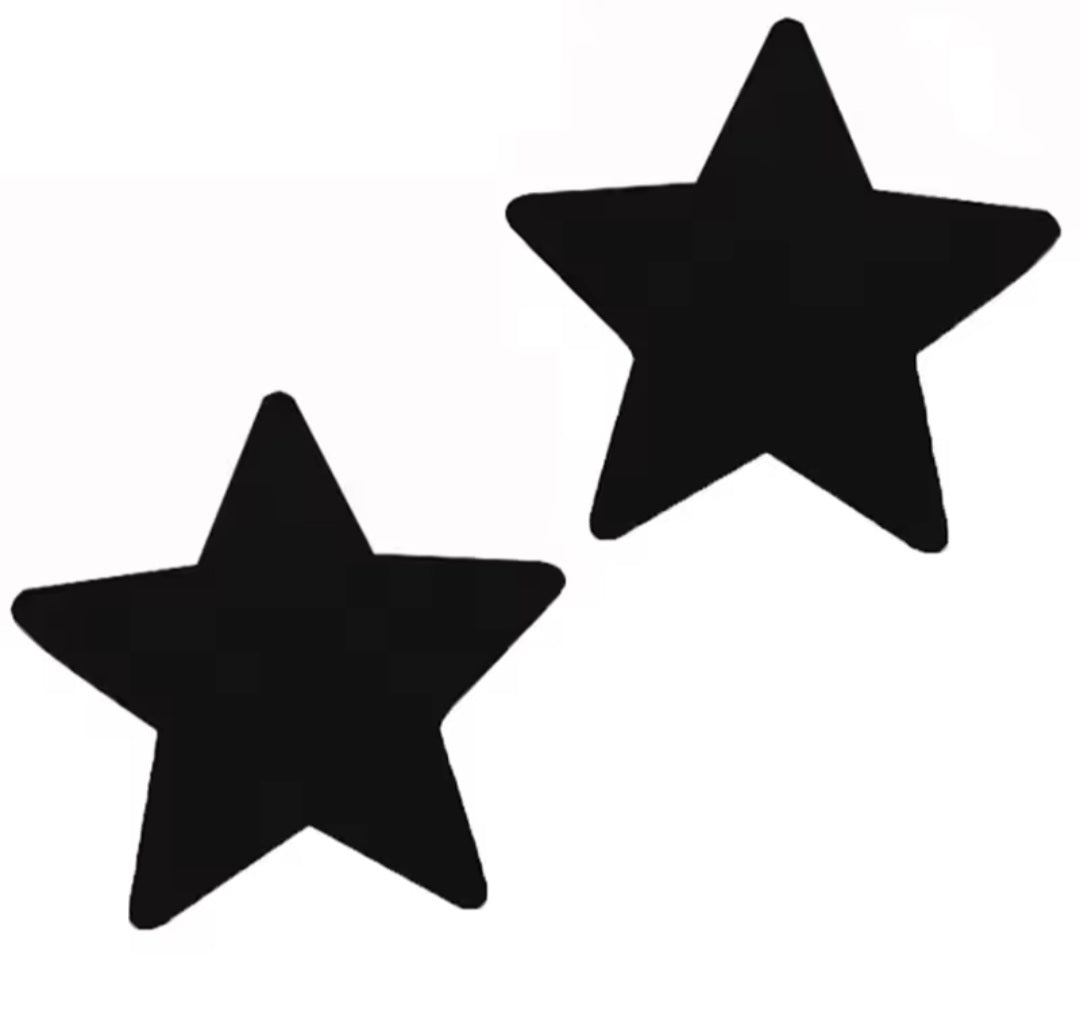 Black star pasties nipple covers
