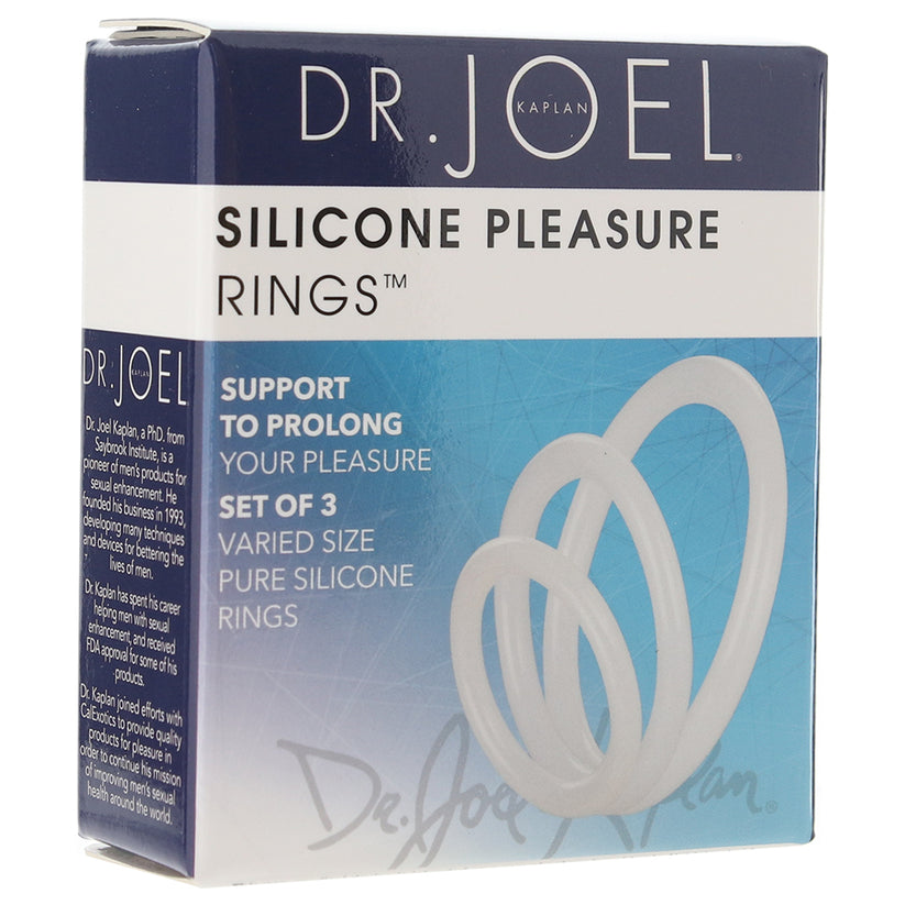 When one snug, erection-boosting ring just won't do, why not try two or even three! The stretchy and extra durable rings tucked into this three piece silicone set are great for mixing and matching, but each functions very well on its own, too.