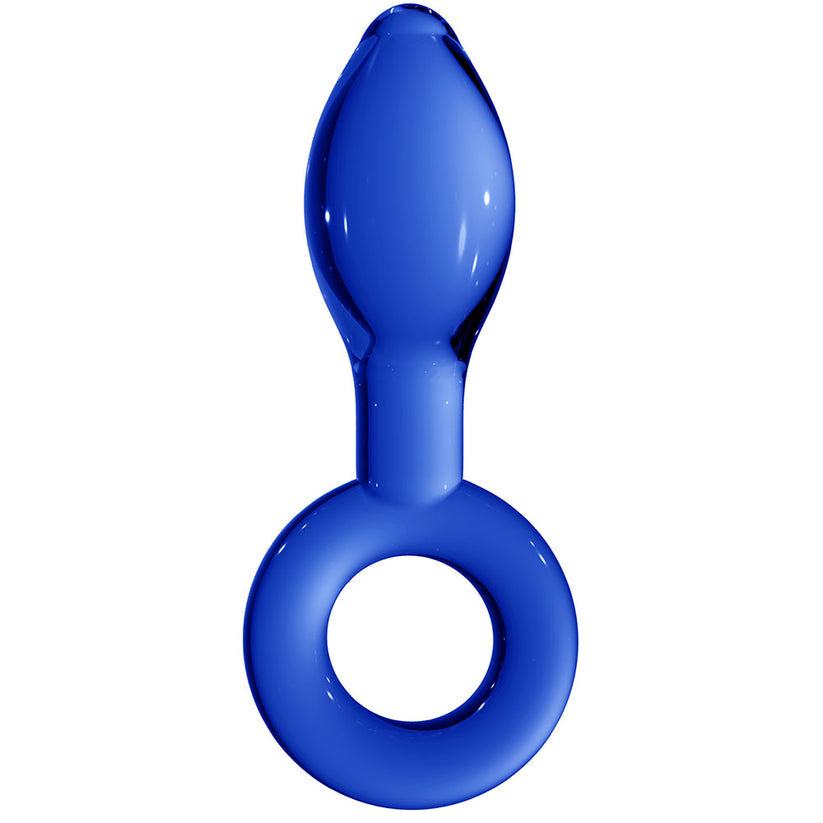Chrystalino Plugger Glass Butt Plug in blue