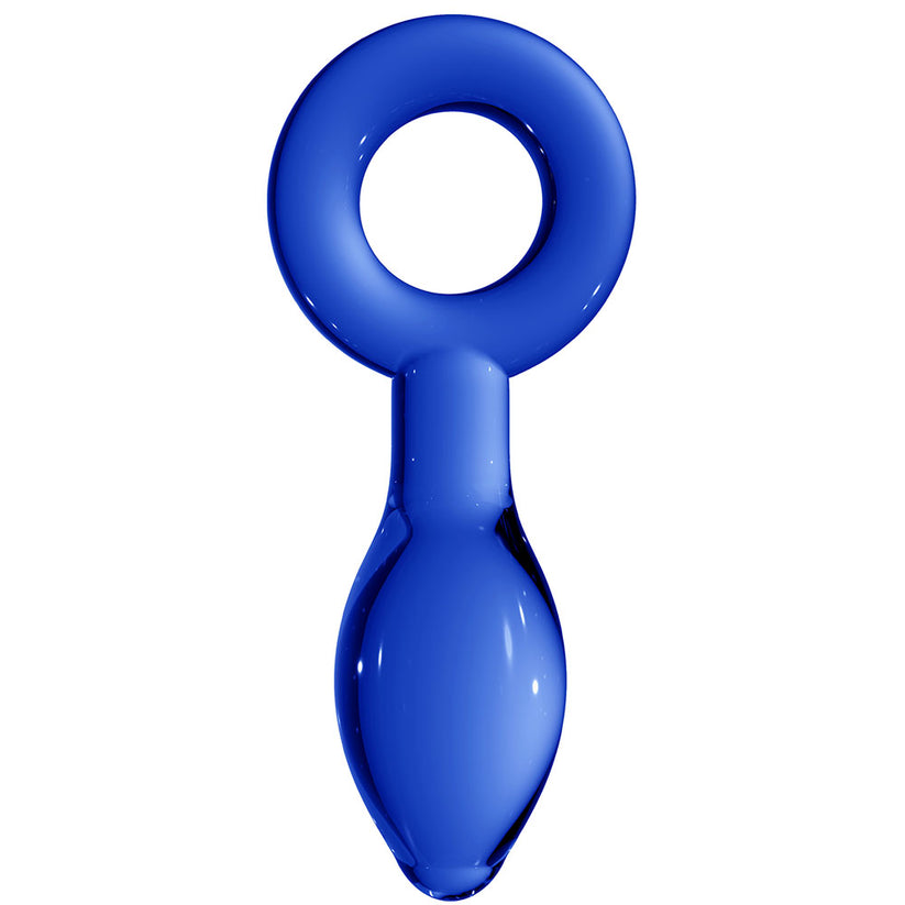 Chrystalino Plugger Glass Butt Plug in blue