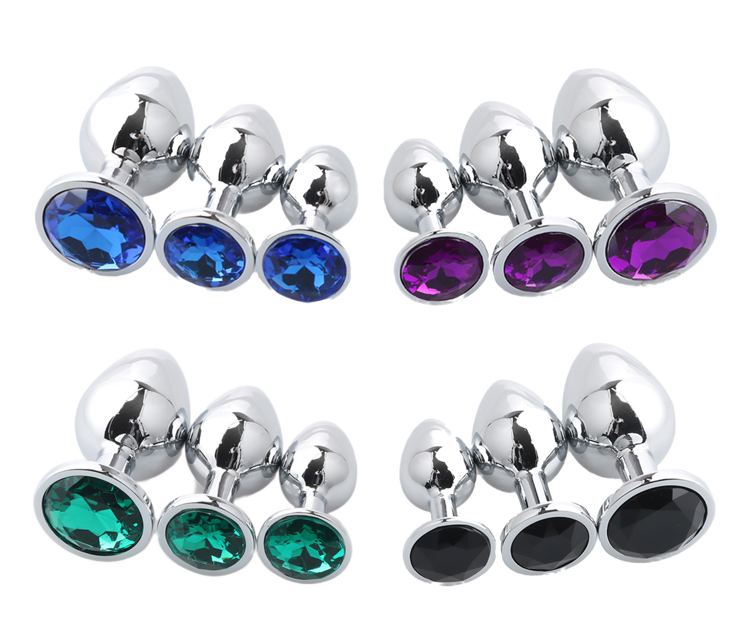 Booty Sparks Gem Anal Plug kit parfait de 3 tailles