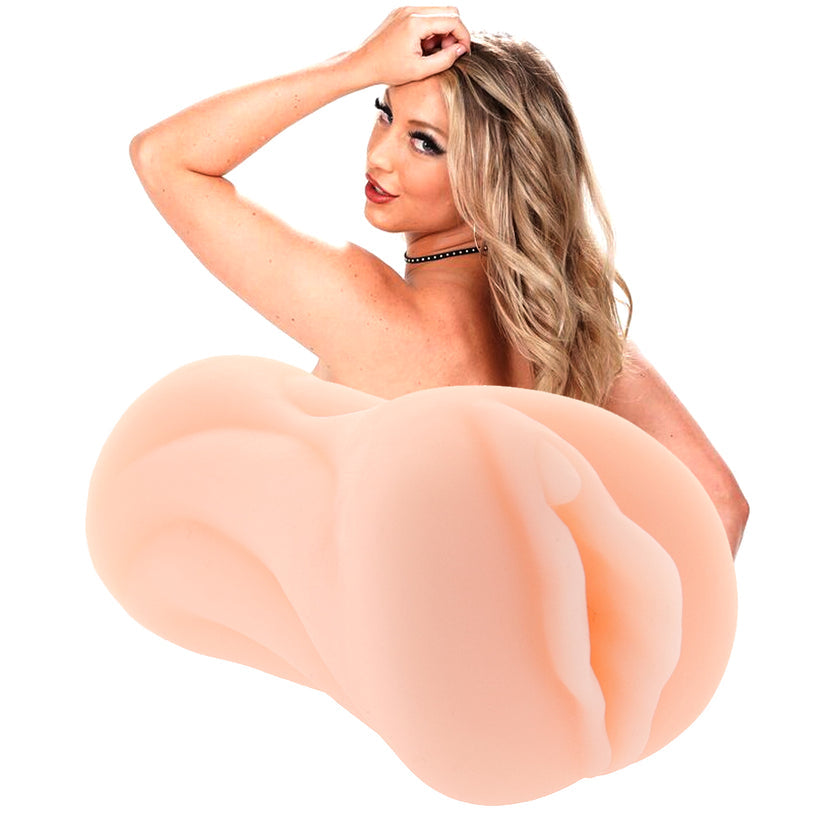 tarting off with a perfect replica of Kaylee's pussy, this plushy, squeezable sleeve is bouncy and clingy, gripping tight all the way through a multi-textured inner tunnel.