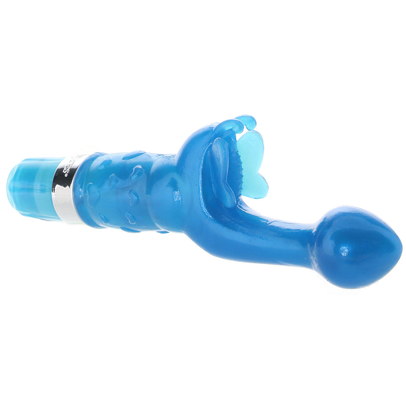 atures a tapered, angled bulb tipping the head for foolproof G-spot pleasure, and a cupped, soft, butterfly shaped clitoral stimulator with tickling antennae and soft, fluttery wings. 9 functions of vibration, giving you lots of control over just how much intensity and sensation you want at the moment.