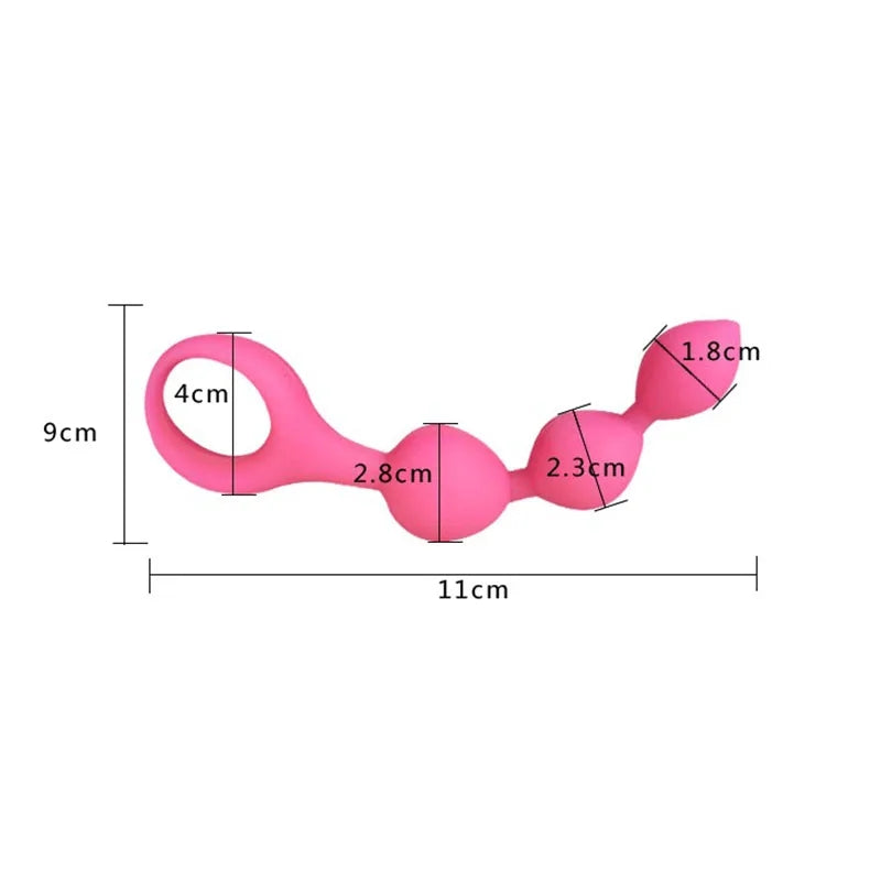 curvy probe is shaped into a series of three graduated silicone bumps. Gently sliding one bead at a time into your or your lucky partner's derriere, the probe provides a sexy stretch and plenty of sweet spot anal stimulation.
