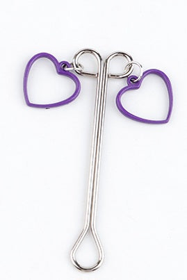 Stainless steel heart clamp pincher for nipple or clitoral play