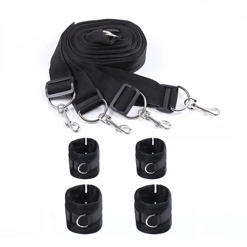 Bed restraint system - under the mattress in black