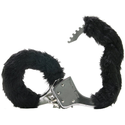 A beautiful set of classic cuffs suitable for all levels of rapturous bondage experience, the fur-lined cuffs, despite their soft, delicately fuzzy surface, are certainly sturdy and wonderfully escape-proof, setting the scene for literally hundreds of possible trussed-up fantasies.