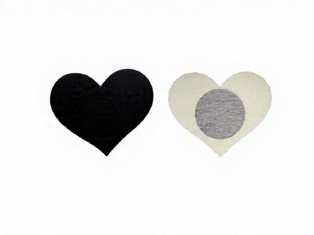 Black heart pasties nipple covers
