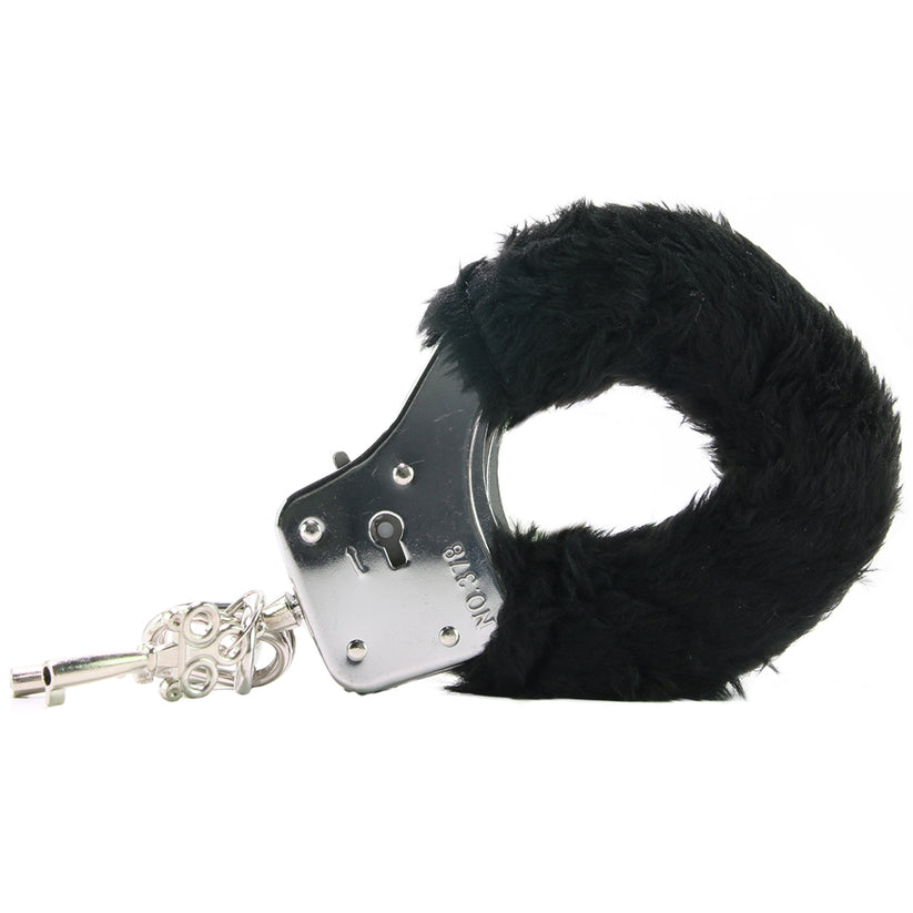 A beautiful set of classic cuffs suitable for all levels of rapturous bondage experience, the fur-lined cuffs, despite their soft, delicately fuzzy surface, are certainly sturdy and wonderfully escape-proof, setting the scene for literally hundreds of possible trussed-up fantasies.