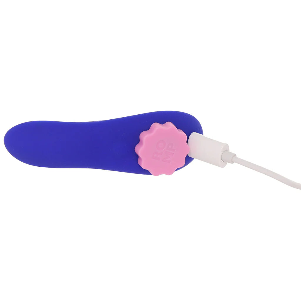 Blue ROMP Party wearable panty vibrator with remote control and magnetic clip