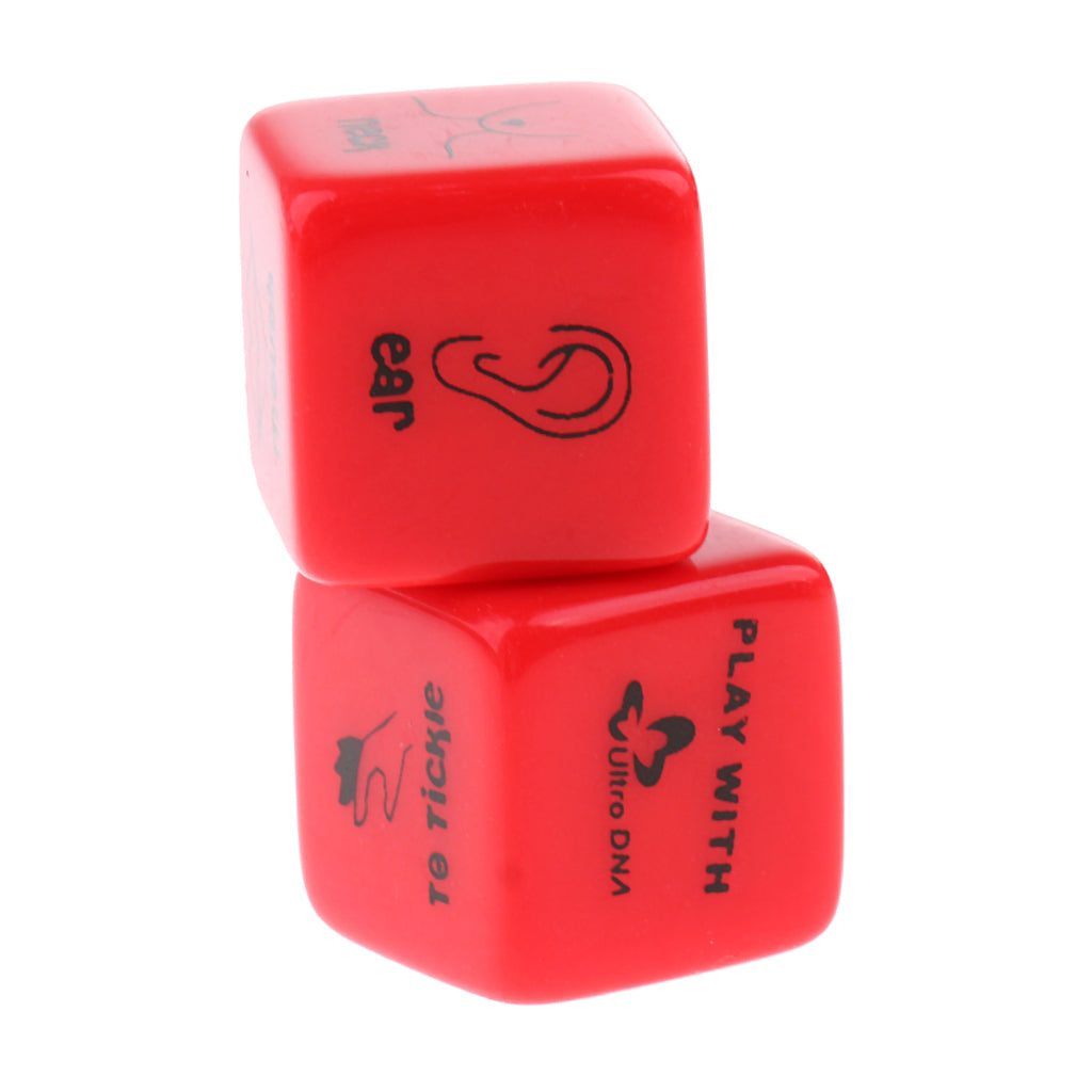 Couples action and body part dice game set of two