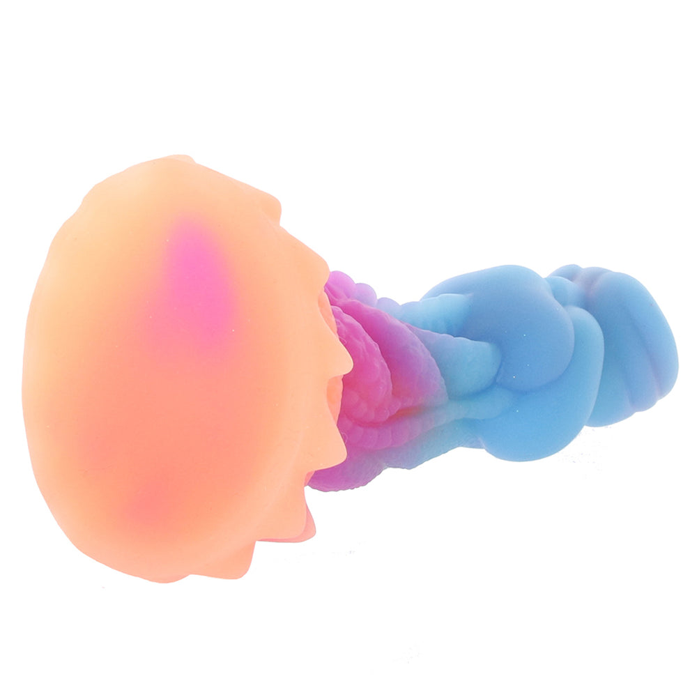 Creature Cocks Aqua-Cock glow in the dark fantasy tentacle dildo with blue and pink textured monster design