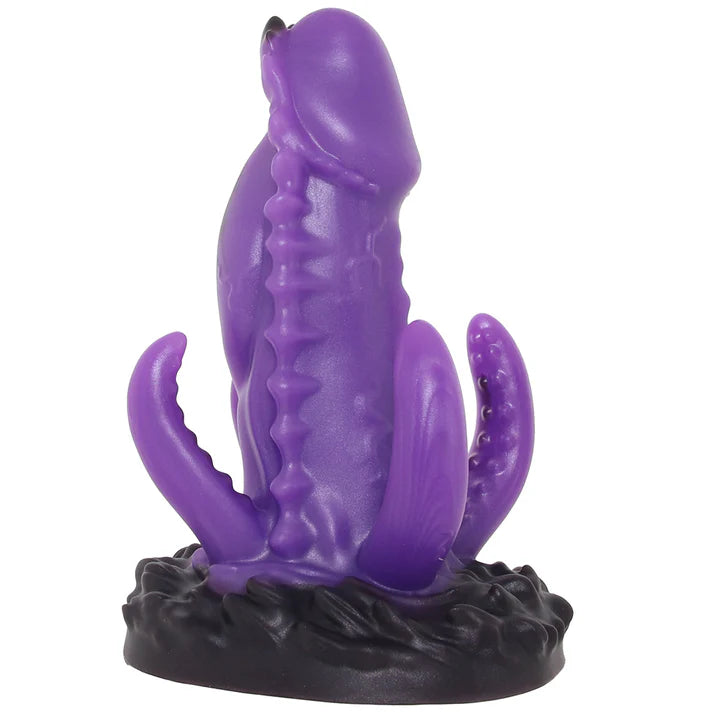 Creature Cocks Leviathan fantasy tentacle dildo with purple textured shaft and suction cup monster base