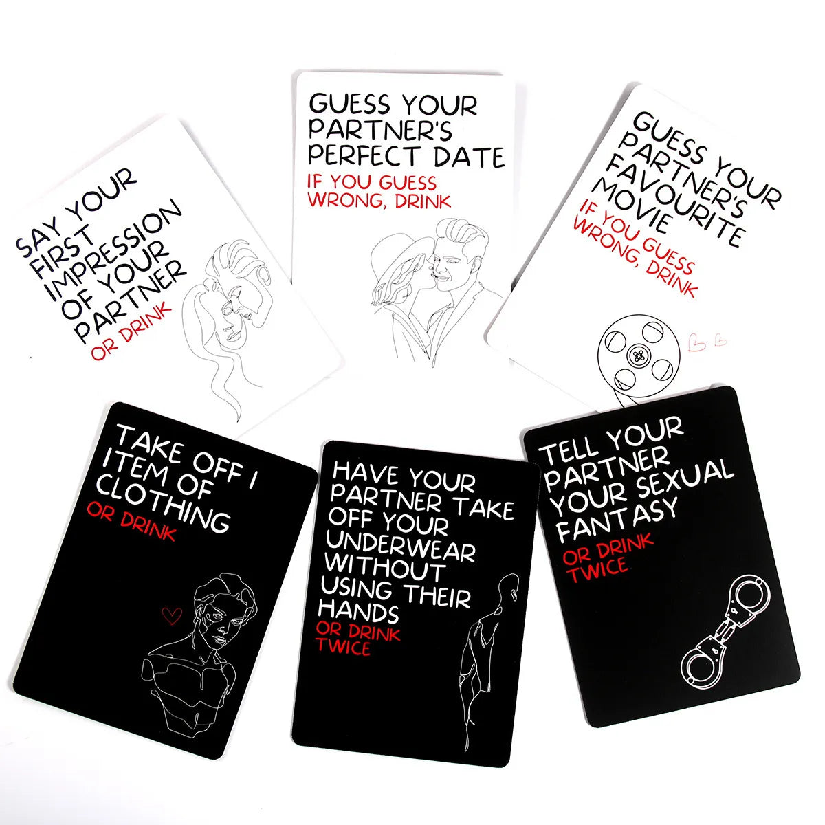 Drunk Desires is the perfect drinking game for couples. This game was designed to increase intimacy between you and your partner.