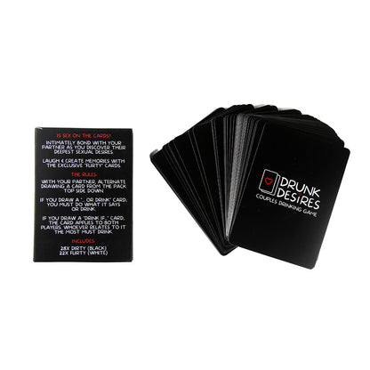 Drunk Desires is the perfect drinking game for couples. This game was designed to increase intimacy between you and your partner.