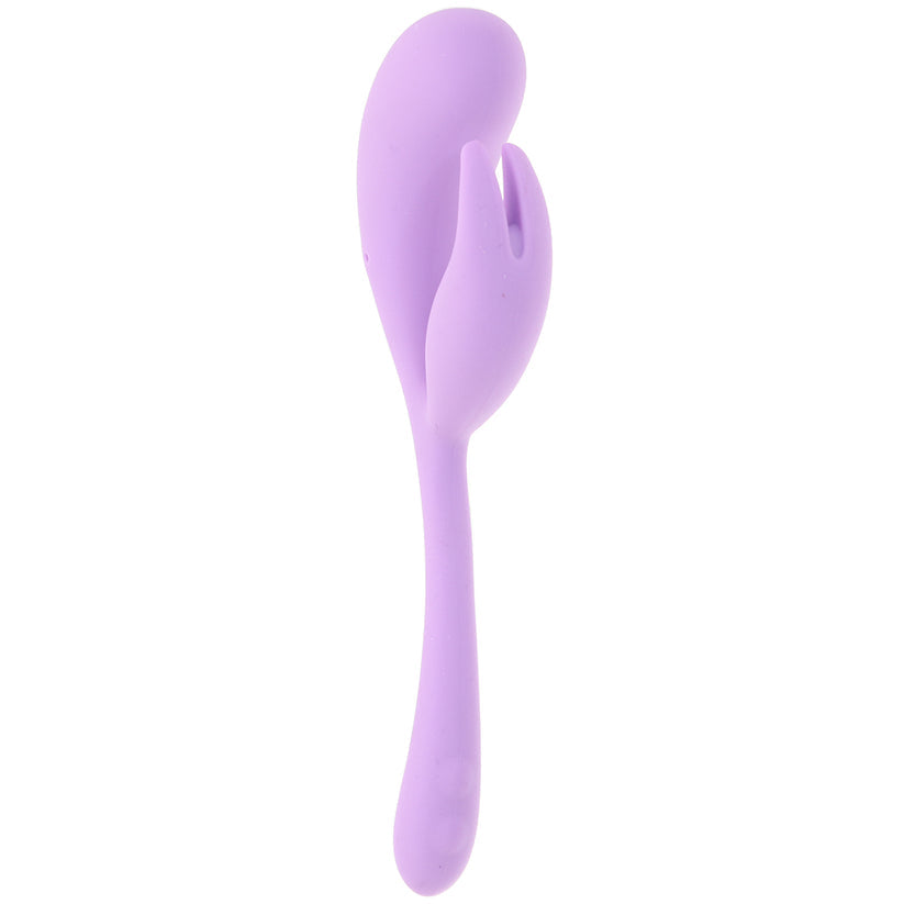 Indulge in waves of pleasure as the Elle Liquid Silicone Dual Flicker moves you in all the right ways. The intimately contoured vibe is as thrilling as it is versatile with an extremely flexible body, flicking rabbit teaser, and 10 indulgent vibration functions.