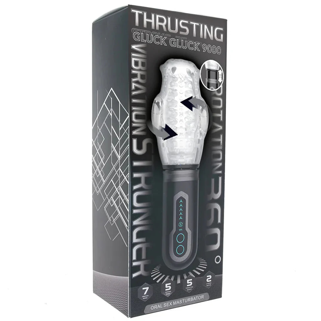 Gluck Gluck 9000 thrusting stroker with vibrating and spinning male masturbator functions