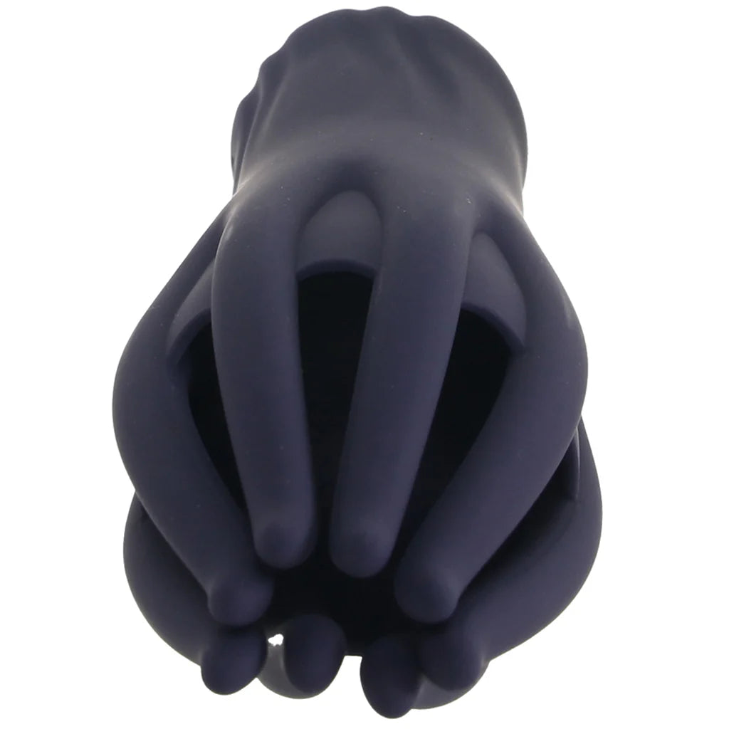 Magic oral simulation masturbator with textured sleeve and suction stimulation for men