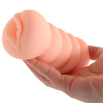 Starting off with a perfect replica of Zoey's pussy, the plushy, squeezable interior is bouncy and clingy, gripping tight all the way through a multi-textured inner tunnel. It warms up naturally as you stroke away