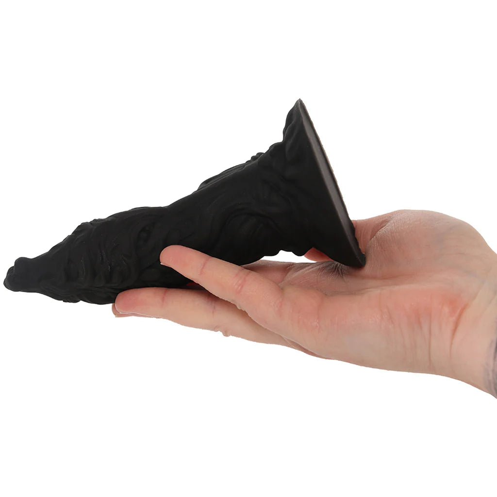 Monster Dong The Werewolf fantasy canine dildo with black textured silicone shaft and suction cup base