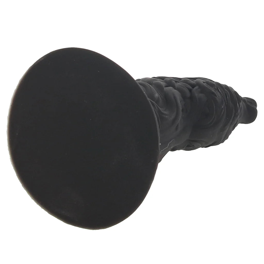 Monster Dong The Werewolf fantasy canine dildo with black textured silicone shaft and suction cup base