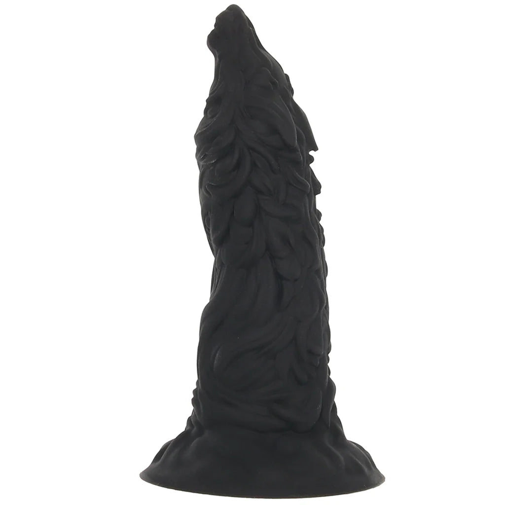 Monster Dong The Werewolf fantasy canine dildo with black textured silicone shaft and suction cup base