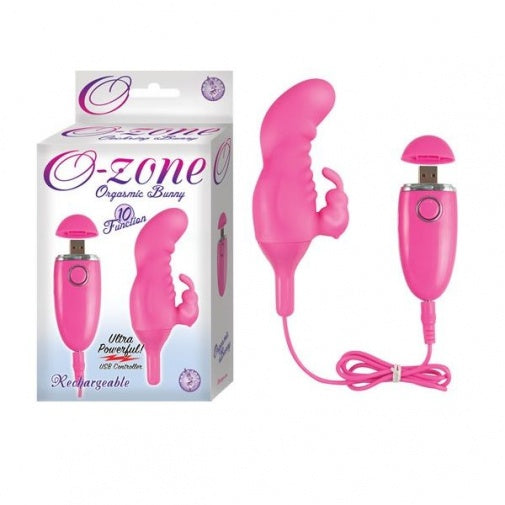 Ozone pink bunny vibrator made of silicone