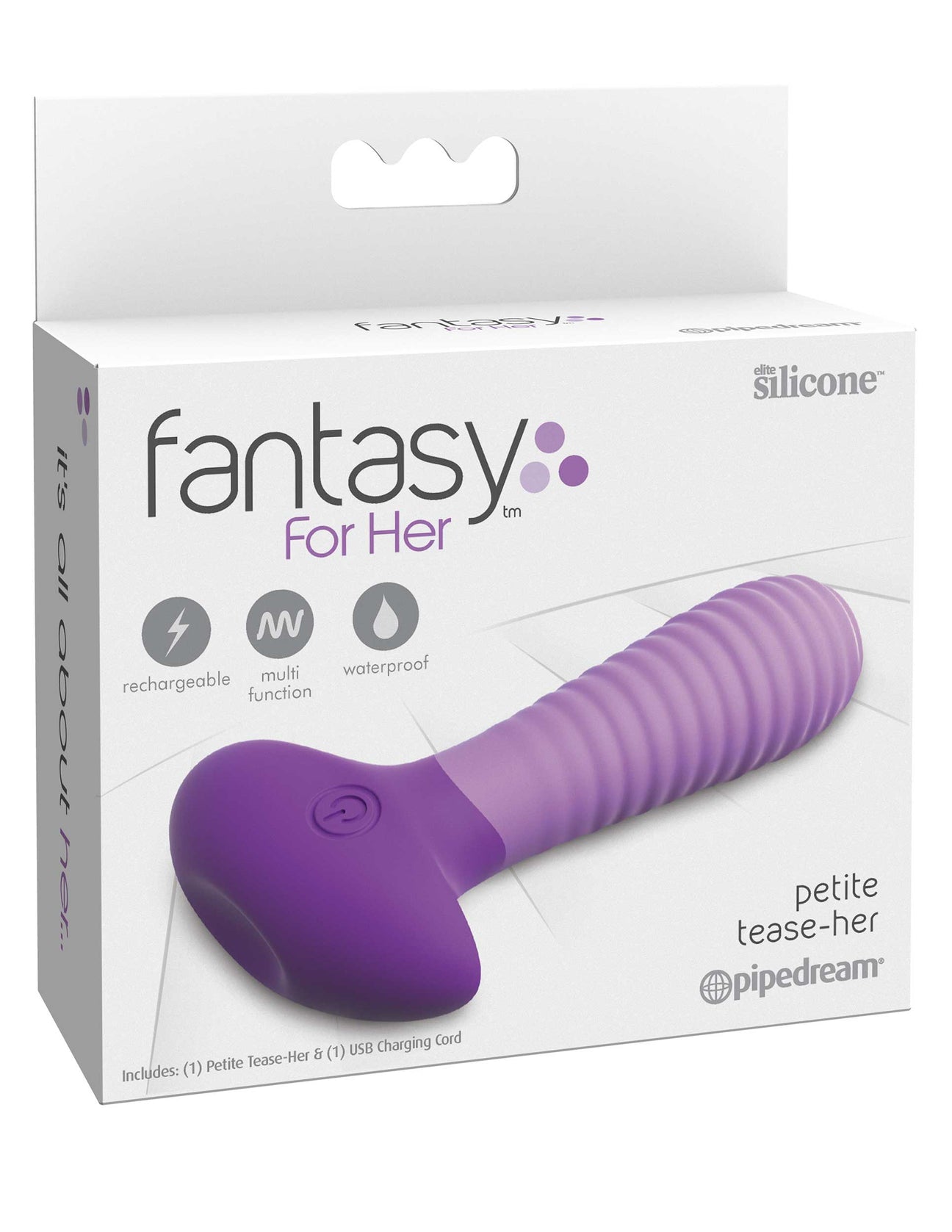 Petite anal vibrator with slim shaft and flared base