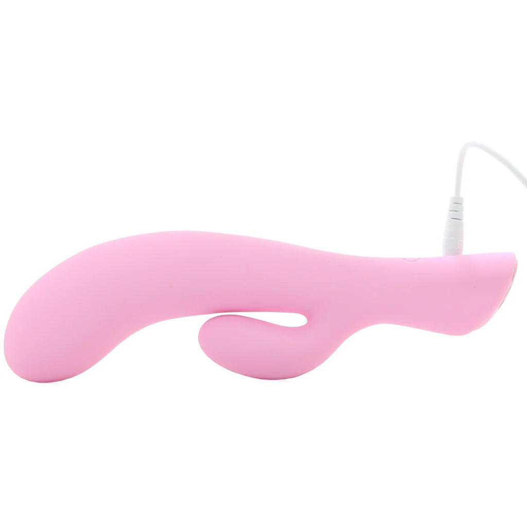 Pink Amour dual stimulation vibrator with G-spot curve and clitoral stimulator