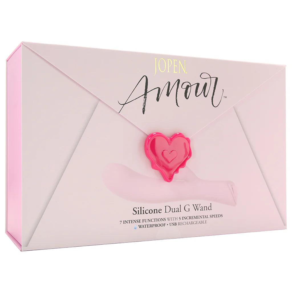Pink Amour dual stimulation vibrator with G-spot curve and clitoral stimulator