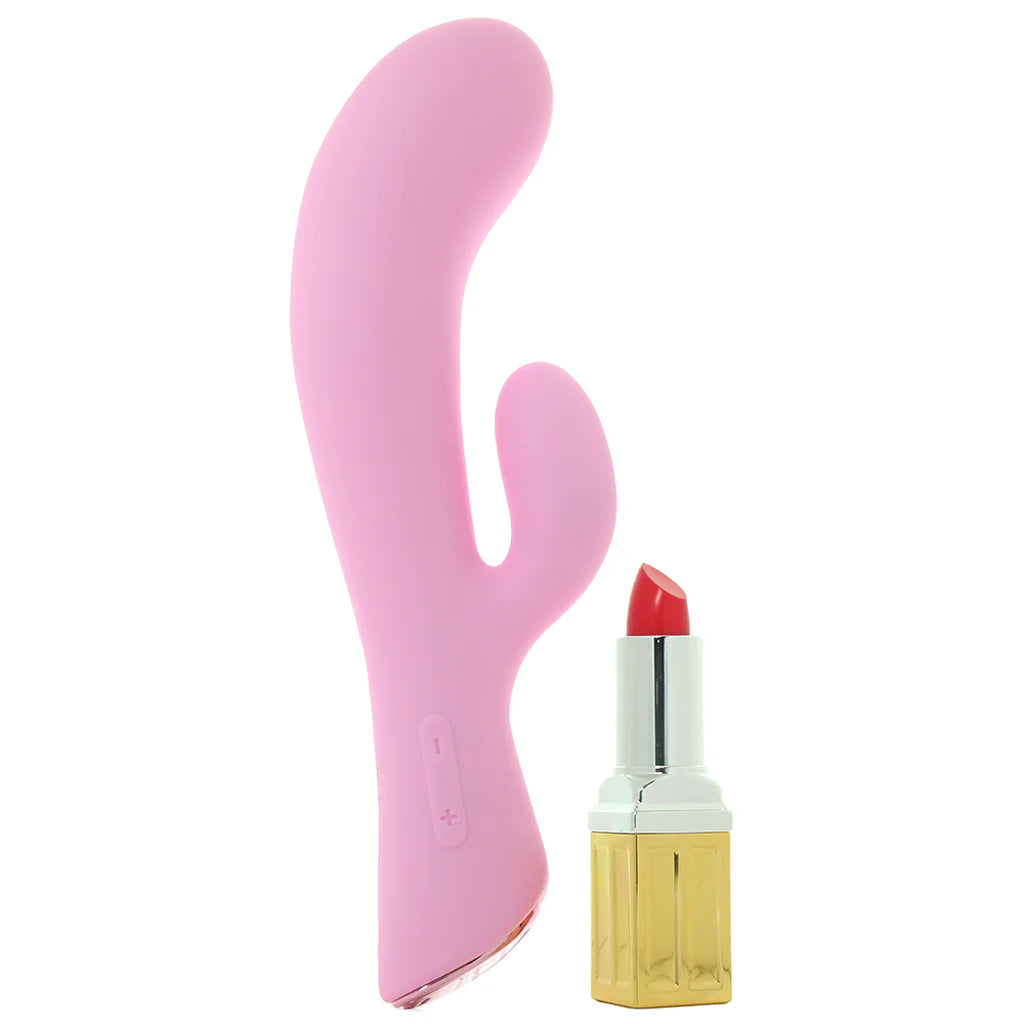 Pink Amour dual stimulation vibrator with G-spot curve and clitoral stimulator