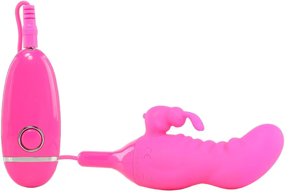 Ozone pink bunny vibrator made of silicone