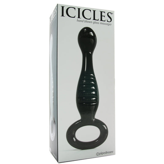 Pipedream Icicles Glass Dildo in Black