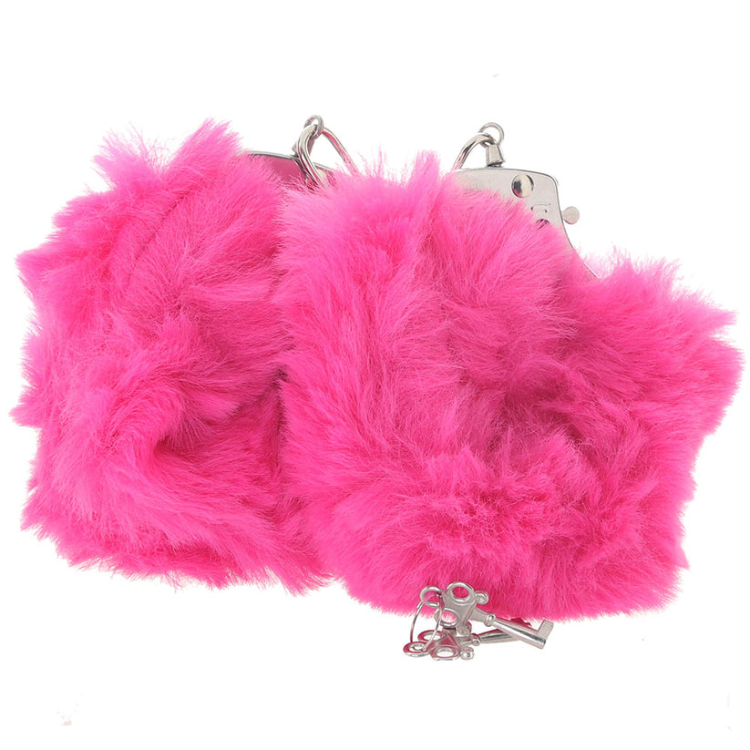 Just the thing for bondage play beginners, these ready-to-play metal restraints are surrounded by extra soft faux-fur. They'll gently cradle your or your partner's wrists as you play out your fantasies. 