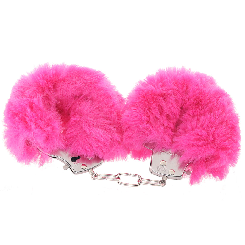 Just the thing for bondage play beginners, these ready-to-play metal restraints are surrounded by extra soft faux-fur. They'll gently cradle your or your partner's wrists as you play out your fantasies. 