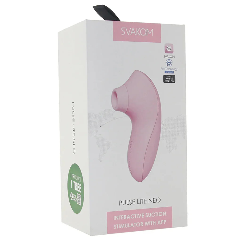 Pulse Lite Neo app controlled suction stimulator available in lavender pale rosette and seafoam blue
