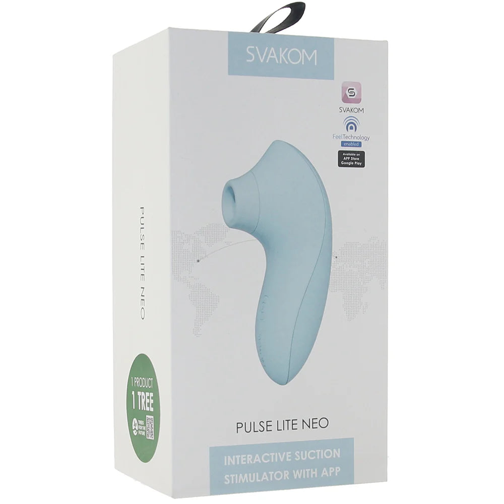 Pulse Lite Neo app controlled suction stimulator available in lavender pale rosette and seafoam blue