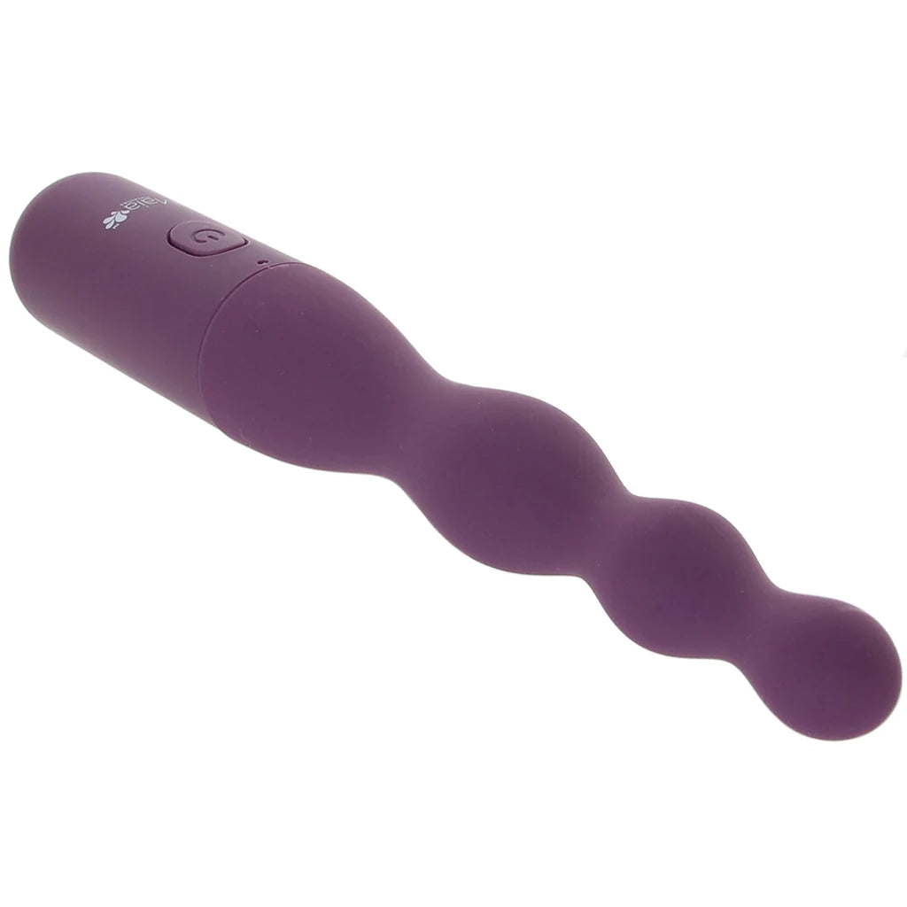 Purple Maia Dani vibrating silicone anal beads with graduated design