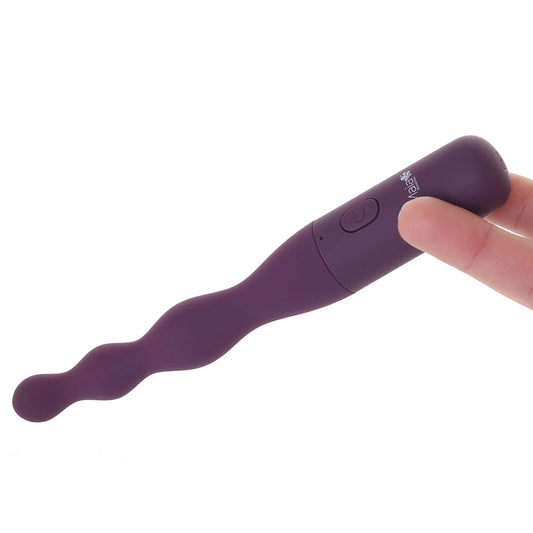 Purple Maia Dani vibrating silicone anal beads with graduated design
