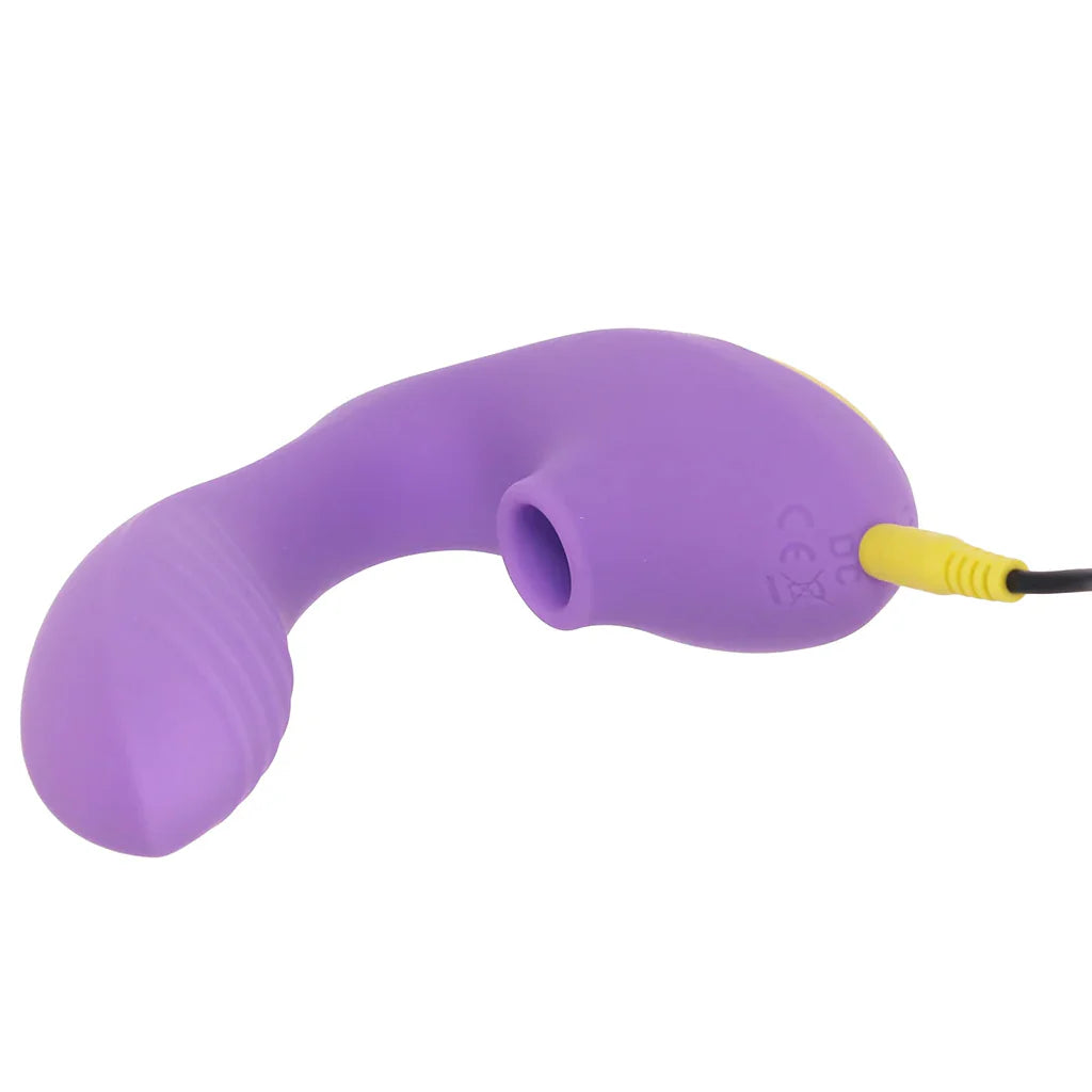 Purple ROMP Reverb air pulse and G-spot vibrator with dual stimulation silicone design