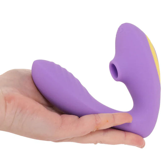 Purple ROMP Reverb air pulse and G-spot vibrator with dual stimulation silicone design