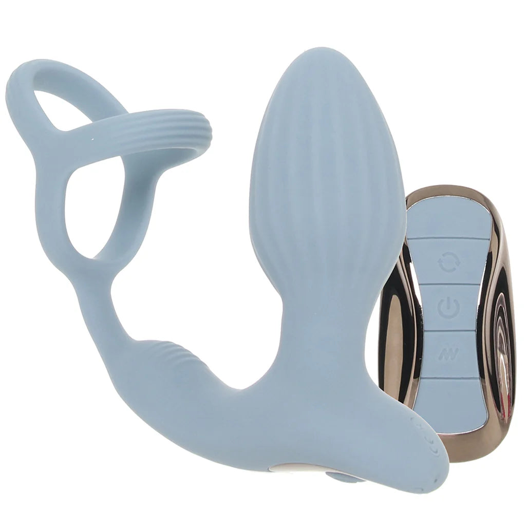 Renegade Pinnacle vibrating cock ring with gyrating prostate plug and remote control