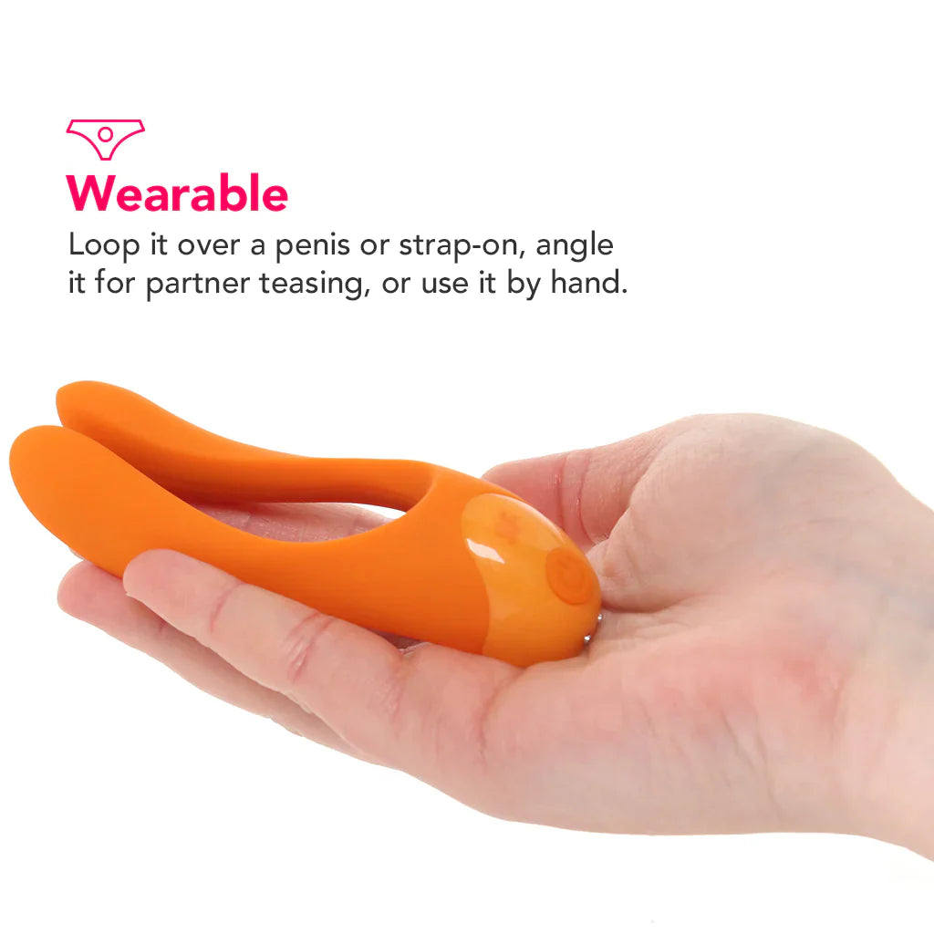 Satisfyer Candy Cane waterproof silicone finger vibrator with dual flexible vibrating arms