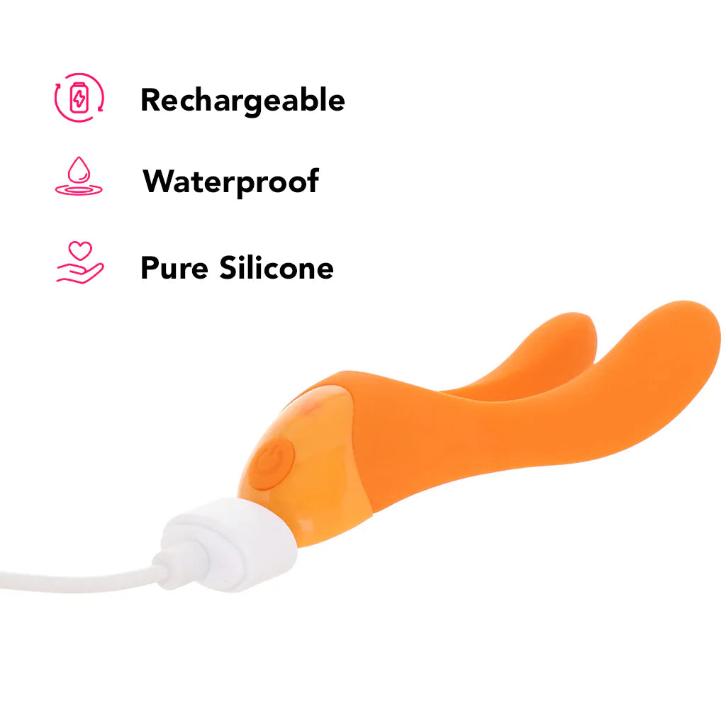 Satisfyer Candy Cane waterproof silicone finger vibrator with dual flexible vibrating arms