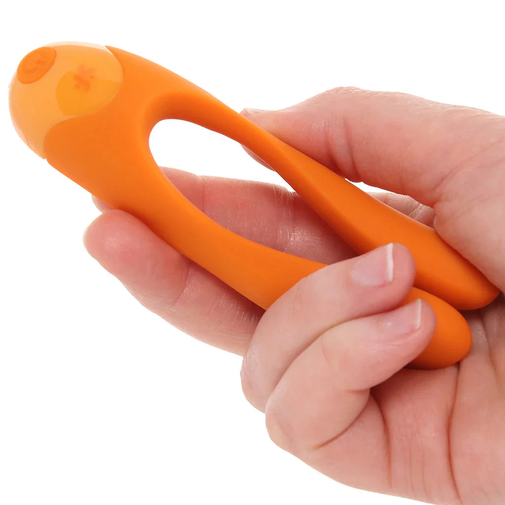 Satisfyer Candy Cane waterproof silicone finger vibrator with dual flexible vibrating arms