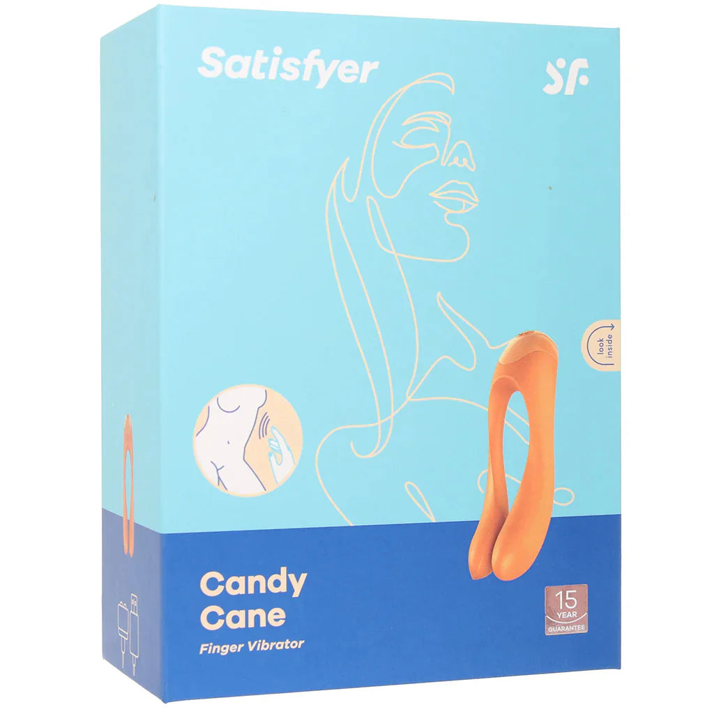 Satisfyer Candy Cane waterproof silicone finger vibrator with dual flexible vibrating arms