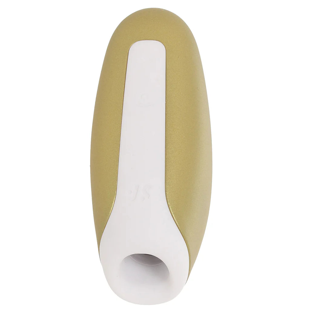 Satisfyer Love Breeze rechargeable air pulse clitoral stimulator available in yellow and copper