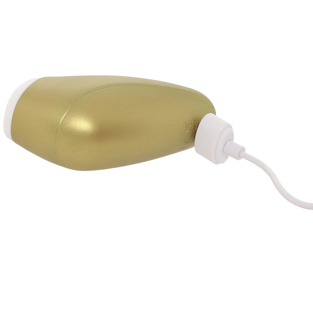 Satisfyer Love Breeze rechargeable air pulse clitoral stimulator available in yellow and copper