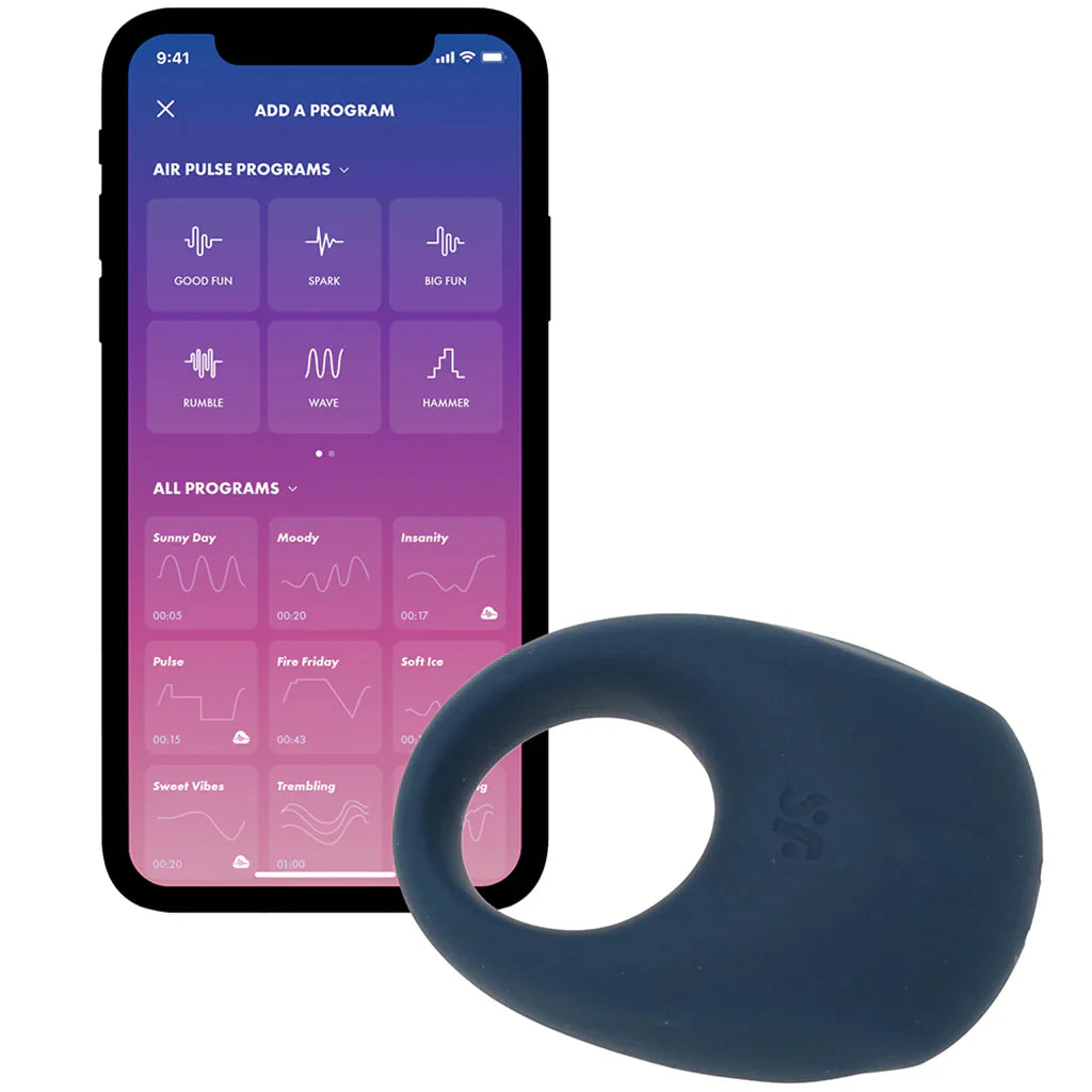 Satisfyer Strong One Ring Vibe app controlled vibrating silicone cock ring for couples